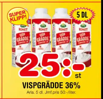 Nya Pulsen Vispgrädde 36% erbjuda