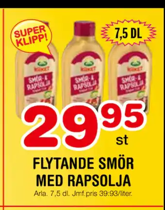 Nya Pulsen Flytande smör med rapsolja erbjuda