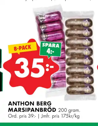 ÖoB Anthon berg marsipanbröd erbjuda