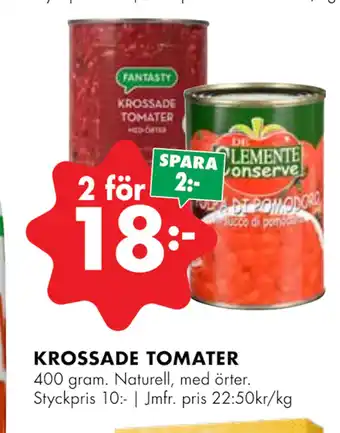 ÖoB Krossade tomater erbjuda