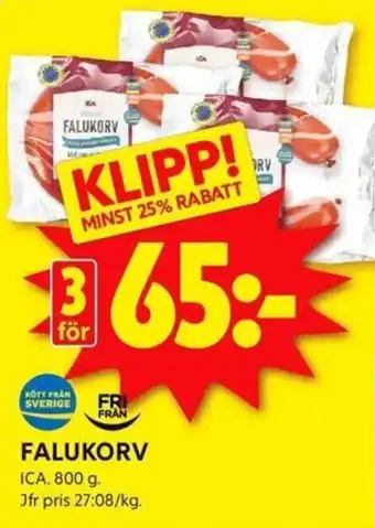 ICA Kvantum FALUKORV erbjuda