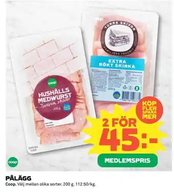 Coop PÅLÄGG erbjuda