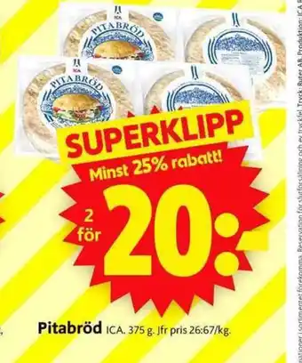 ICA Supermarket Pitabröd erbjuda