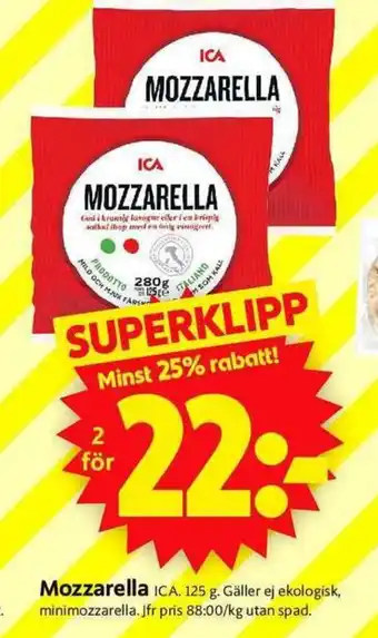 ICA Supermarket Mozzarella erbjuda