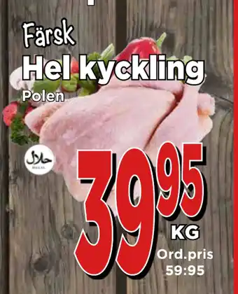 Supergrossen Hel kyckling erbjuda