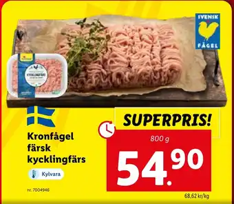 Lidl Kronfågel färsk kycklingfärs erbjuda