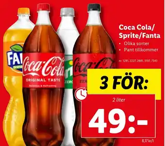 Lidl Coca Cola/ Sprite/Fanta erbjuda