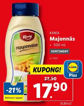 Lidl Majonnäs erbjuda