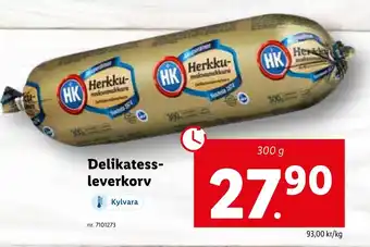 Lidl Delikatess-leverkorv erbjuda