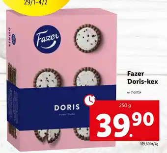 Lidl Fazer Doris-kex erbjuda