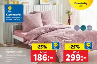Lidl Sängkläder i satin* erbjuda