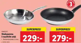 Lidl Stekpanna i rostfritt stål erbjuda
