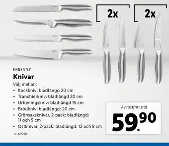 Lidl Knivar erbjuda