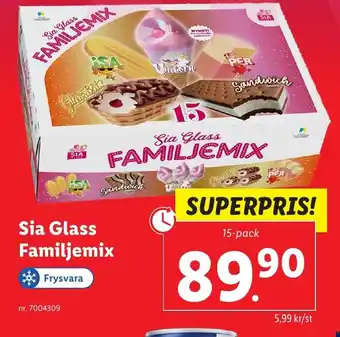 Lidl Sia Glass Familjemix erbjuda