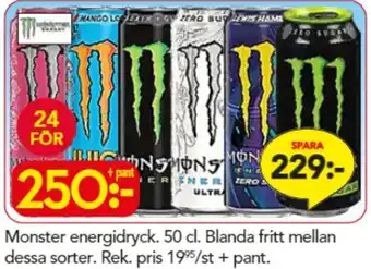 Bo Ohlsson Monster energidryck erbjuda