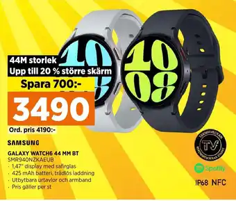 Power GALAXY WATCH6 44 MM BT erbjuda