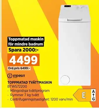 Power TOPPMATAD TVÄTTMASKIN erbjuda