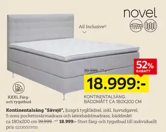 XXXLutz Kontinentalsäng Sävsjö erbjuda