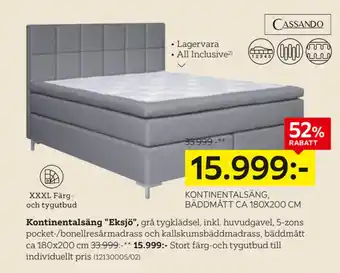 XXXLutz Kontinentalsäng Eksjö erbjuda