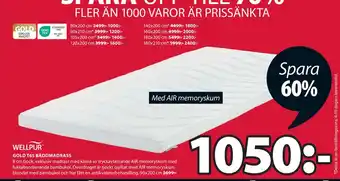 JYSK GOLD T65 BÄDDMADRASS erbjuda