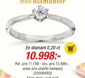 Guldfynd En diamant 0,20 ct erbjuda