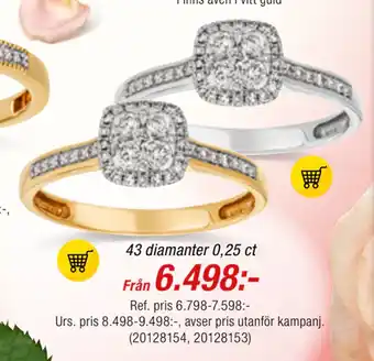 Guldfynd 43 diamanter 0,25 ct erbjuda