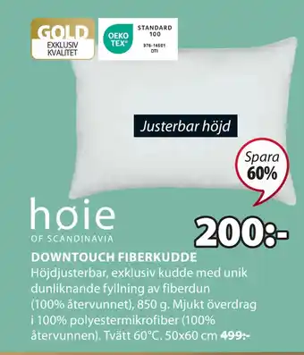 JYSK DOWNTOUCH FIBERKUDDE erbjuda
