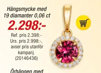 Guldfynd Hängsmycke med 19 diamanter 0,06 ct erbjuda