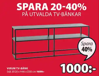 JYSK VIRUM TV-BÄNK erbjuda
