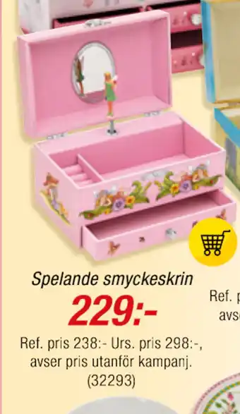 Guldfynd Spelande smyckeskrin erbjuda