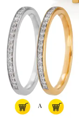 Guldfynd RINGAR I 18K GULD MED WSI-DIAMANTER erbjuda