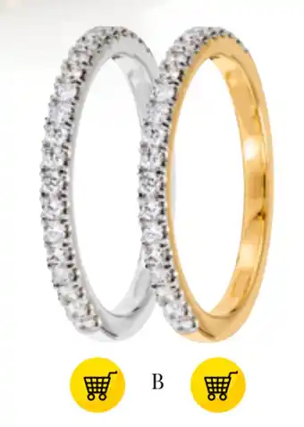 Guldfynd RINGAR I 18K GULD MED WSI-DIAMANTER erbjuda