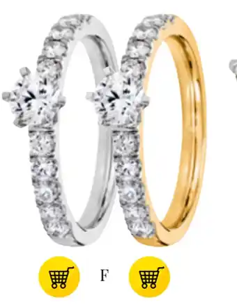 Guldfynd RINGAR I 18K GULD MED WSI-DIAMANTER erbjuda