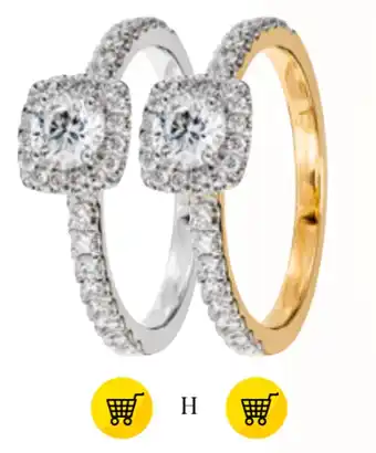 Guldfynd RINGAR I 18K GULD MED WSI-DIAMANTER erbjuda