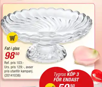 Guldfynd Fat i glas erbjuda