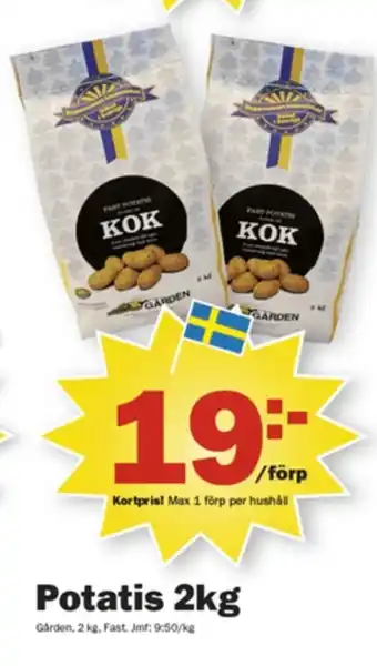 Pekås Potatis 2kg erbjuda