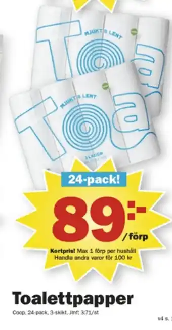 Pekås Toalettpapper erbjuda
