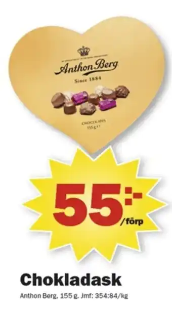 Pekås Chokladask erbjuda