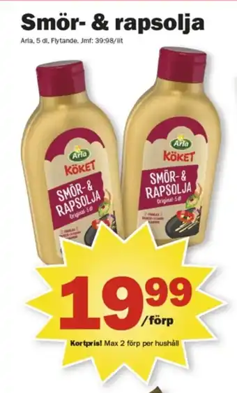 Pekås Smör- & rapsolja erbjuda
