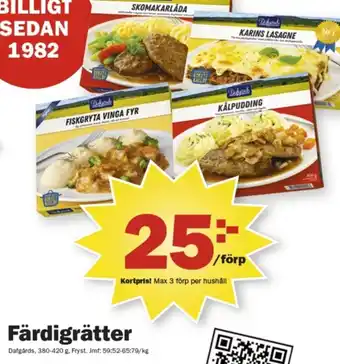 Pekås Färdigrätter erbjuda