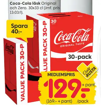 Rusta Coca-Cola läsk erbjuda