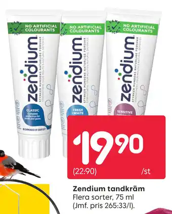 Rusta Zendium tandkräm erbjuda