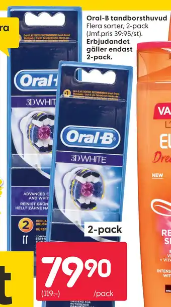 Rusta Oral-B tandborsthuvud erbjuda