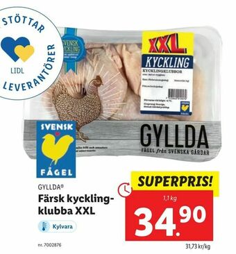 Lidl Färsk kycklingklubba XXL erbjuda