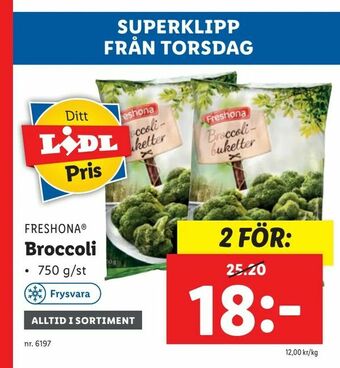 Lidl Broccoli erbjuda