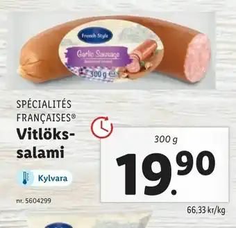 Lidl Vitlöks- salami erbjuda