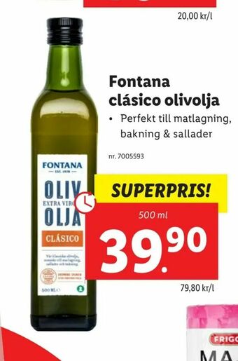 Lidl Fontana clásico olivolja erbjuda