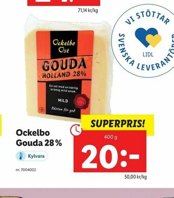 Lidl Ockelbo Gouda 28 % erbjuda