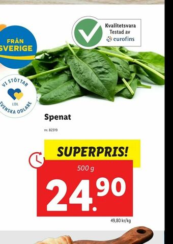 Lidl Spenat erbjuda