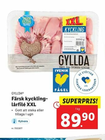 Lidl Färsk kycklinglårfilé XXL erbjuda